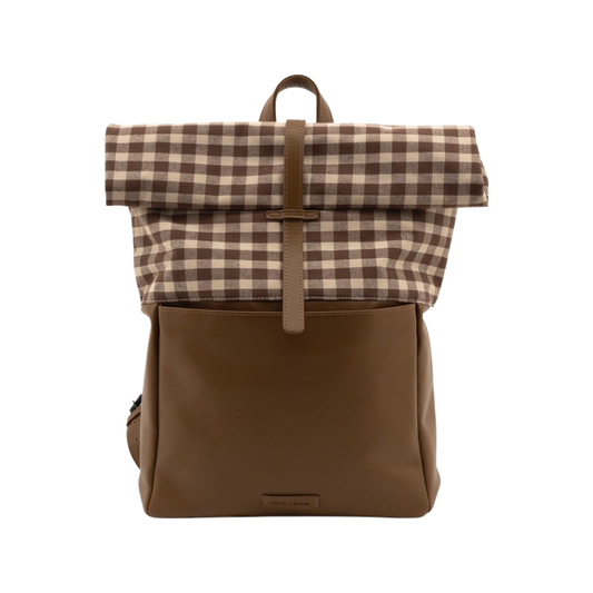 Herb backpack | oak + check brown