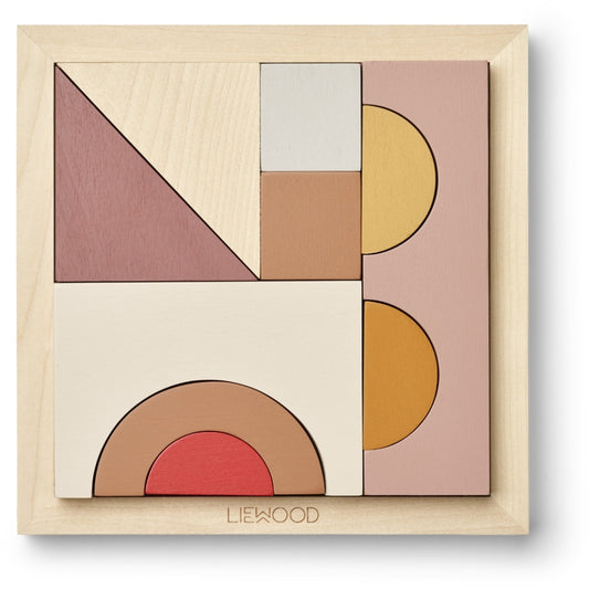 Liewood Holz Puzzle Ishan Rose Multi mix | 10 Teile | +12 M.