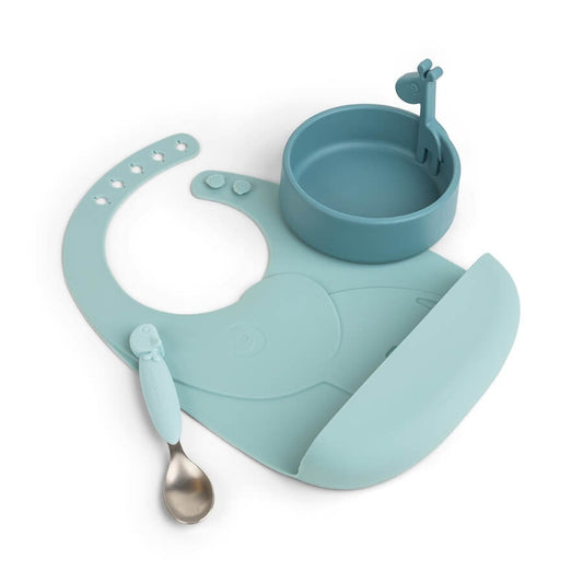 Geschirrset Peekaboo First Meal Blau