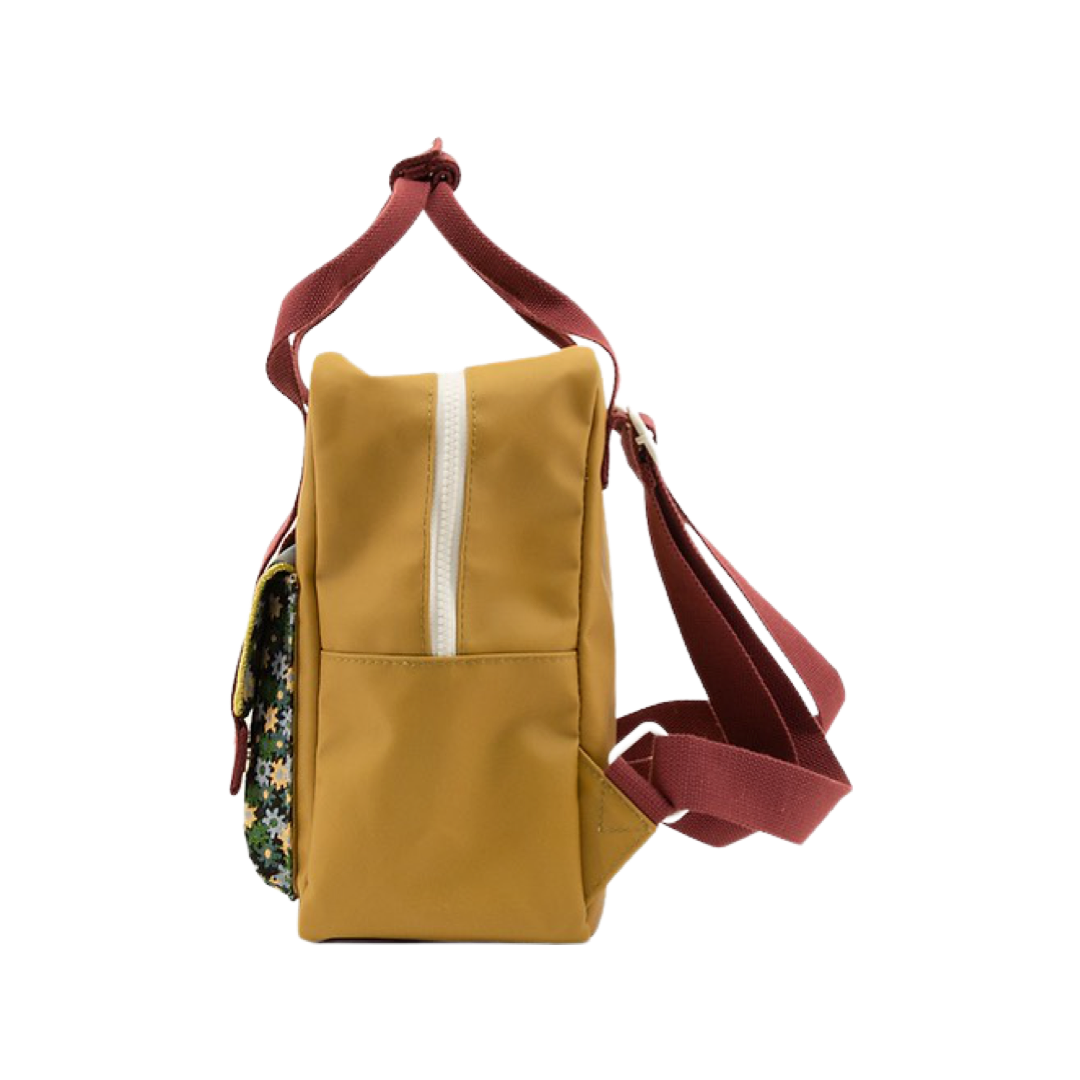 Kleiner Rucksack Golden | inventor green + flowerfield green