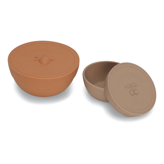 Konges Sløjd 2er Set Snackboxen, Schalen "Blush / Terracotta Red"