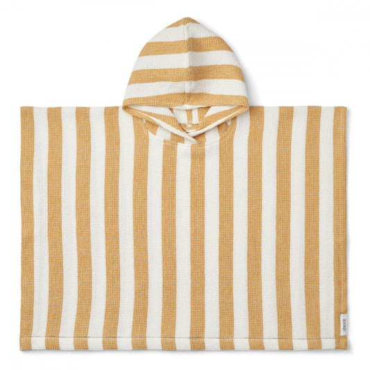 Liewood Badeponcho "Paco" in Y/D stripes White - Yellow mellow, Gr. 1 - 6 Jahre