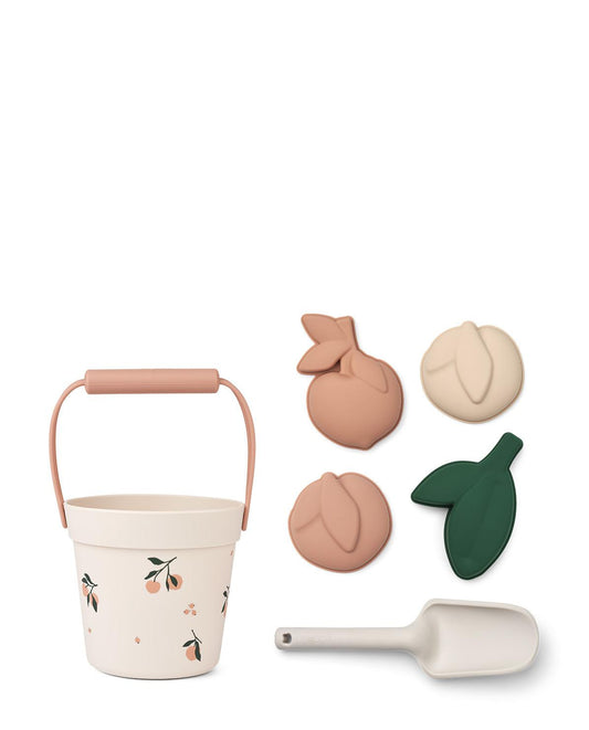 Liewood Silikon Sandspielzeug-Set Dante Peach / Sea shell